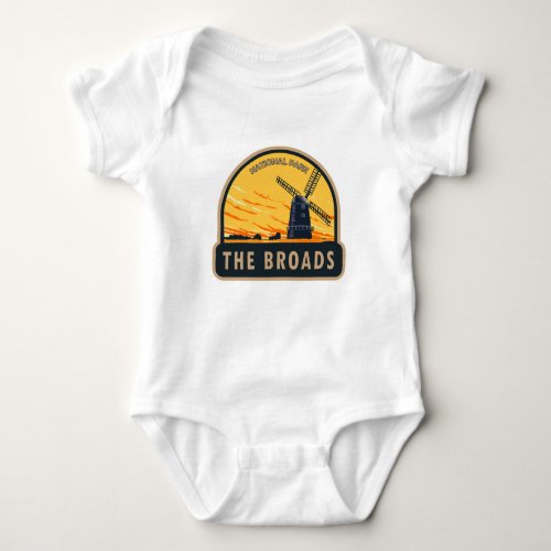 The Broads National Park England Vintage Baby Bodysuit