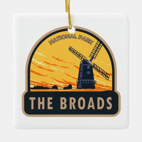 The Broads National Park England Vintage Ceramic Ornament