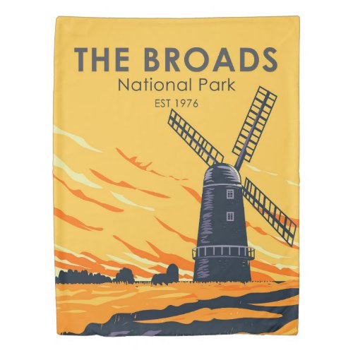 The Broads National Park England Vintage Duvet Cover