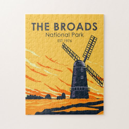 The Broads National Park England Vintage Jigsaw Puzzle