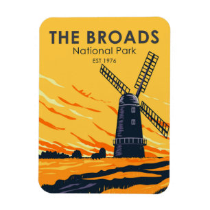 The Broads National Park England Vintage Magnet