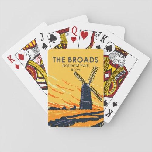 The Broads National Park England Vintage Playing Cards