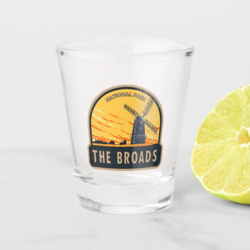 The Broads National Park England Vintage Shot Glass