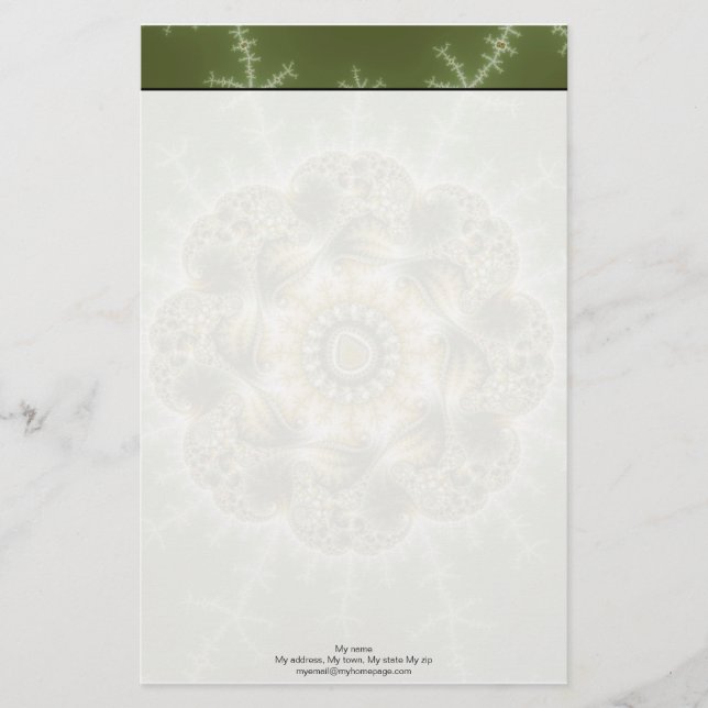 The Broccolator - Fractal Art Stationery (Front)