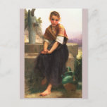 The Broken Pitcher by Bouguereau Postcard