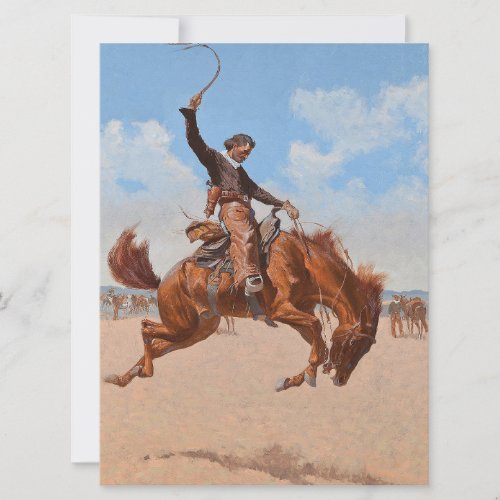 The Bronco Buster by Frederic Remington Card