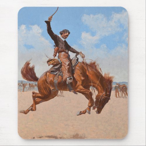 The Bronco Buster by Frederic Remington Mouse Pad