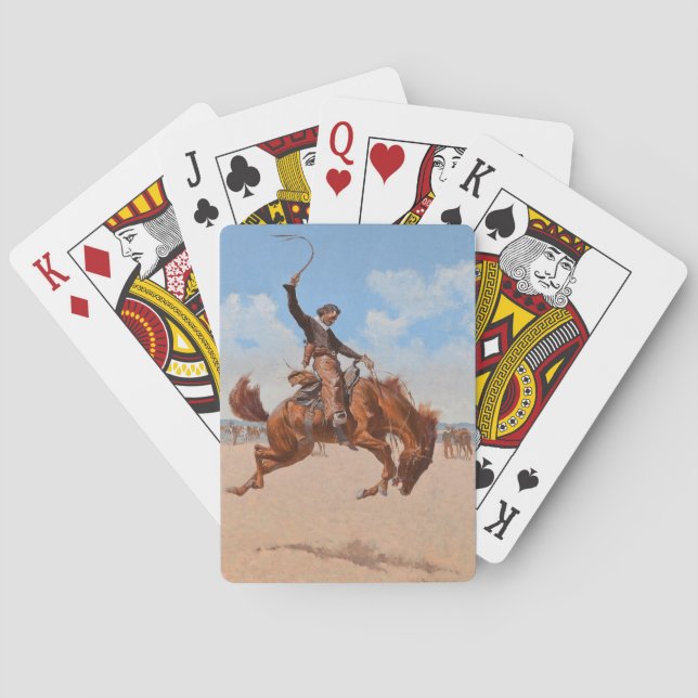 The Bronco Buster (by Frederic Remington) Poker Cards (Back)