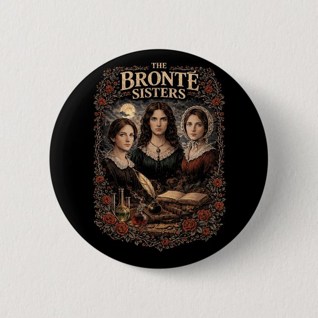 The Brontë Sisters Button (Front)