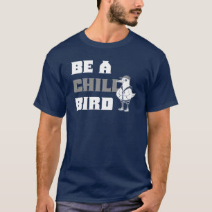 The Bronx Blue Chill Bird Funny Cartoon Seagull T-Shirt
