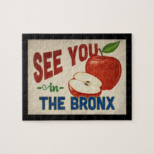 The Bronx New York Apple _ Vintage Travel Jigsaw Puzzle