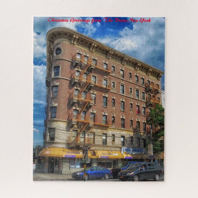 The Bronx New York.Christmas Greetings Jigsaw Puzzle (Vertical)