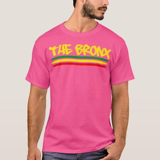 The Bronx New York Rasta Reggae Graffiti Hip Hop T-Shirt (Front)