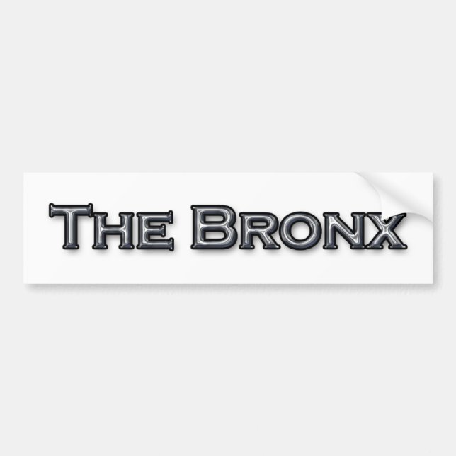The Bronx New York Text Logo Bumper Sticker (Front)
