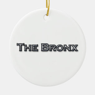 The Bronx New York Text Logo Ceramic Ornament
