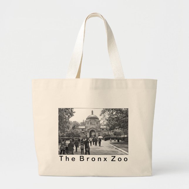 The Bronx Zoo Entrance Large Tote Bag (Front)