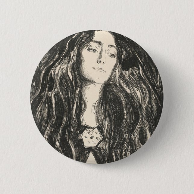 The Brooch Eva Mudocci Edvard Munch Button (Front)