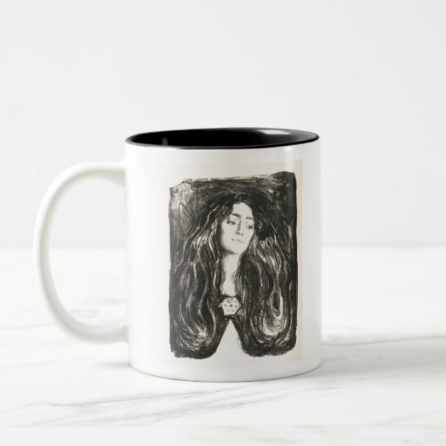 The Brooch Eva Mudocci Edvard Munch Two-Tone Coffee Mug (Left)