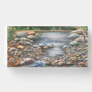 The Brook Hand Painted Original Art Wooden Box Sign
