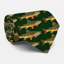 One-of-a-Kind Brook Trout Fly Fishing Angler's Golf Towel