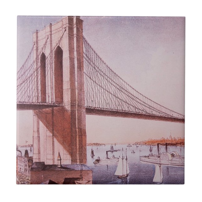 The Brooklyn Bridge Ceramic Tile (Front)