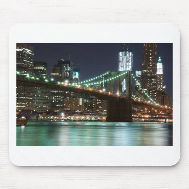 The Brooklyn Bridge - Color Mouse Pad (Front)