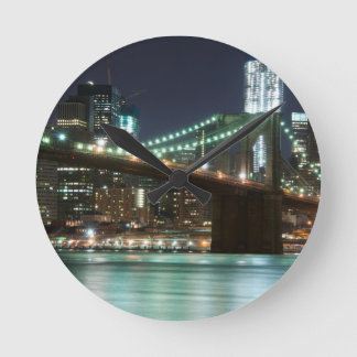 The Brooklyn Bridge - Color Round Clock