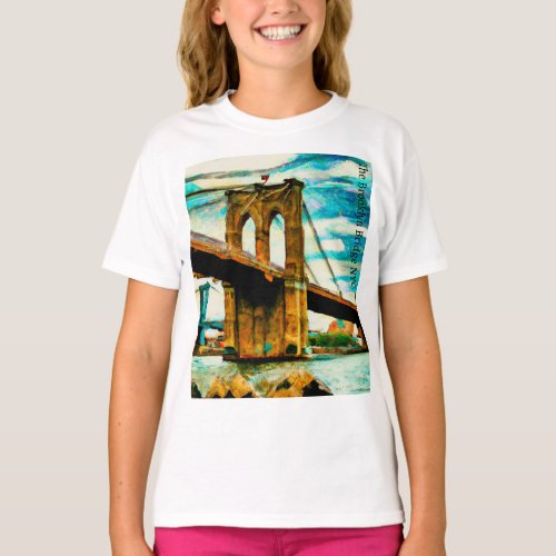 The Brooklyn Bridge Girls Basic T_Shirt