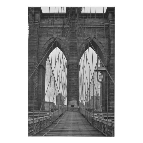 The Brooklyn Bridge in New York City Faux Canvas Print