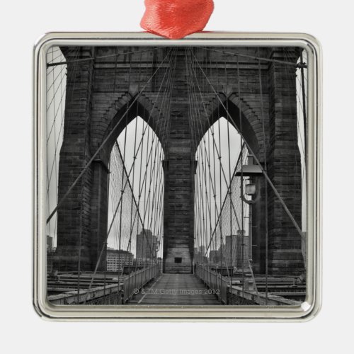 The Brooklyn Bridge in New York City Metal Ornament