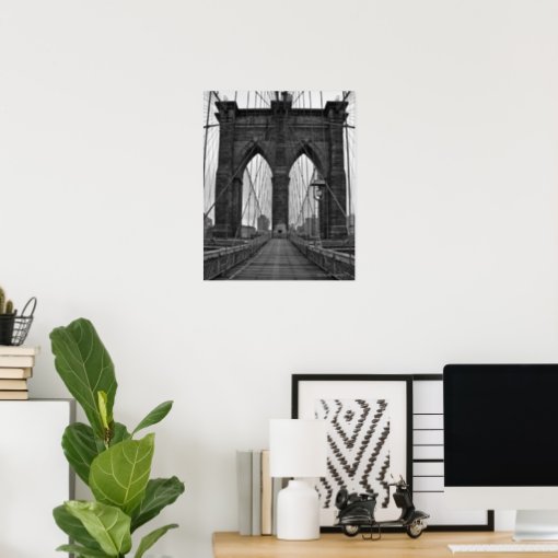 The Brooklyn Bridge In New York City Poster | Zazzle