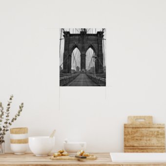 The Brooklyn Bridge In New York City Poster | Zazzle