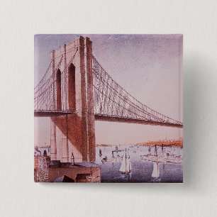The Brooklyn Bridge Pinback Button