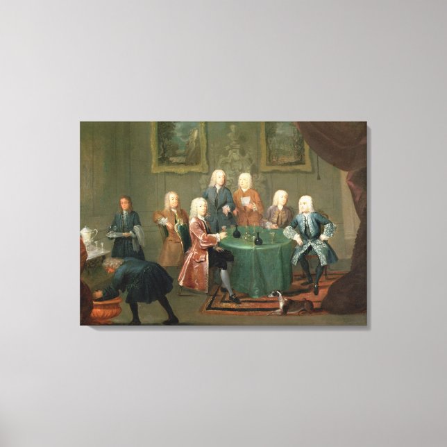 The Brothers Clarke with Other Gentlemen Taking Wi Canvas Print (Front)