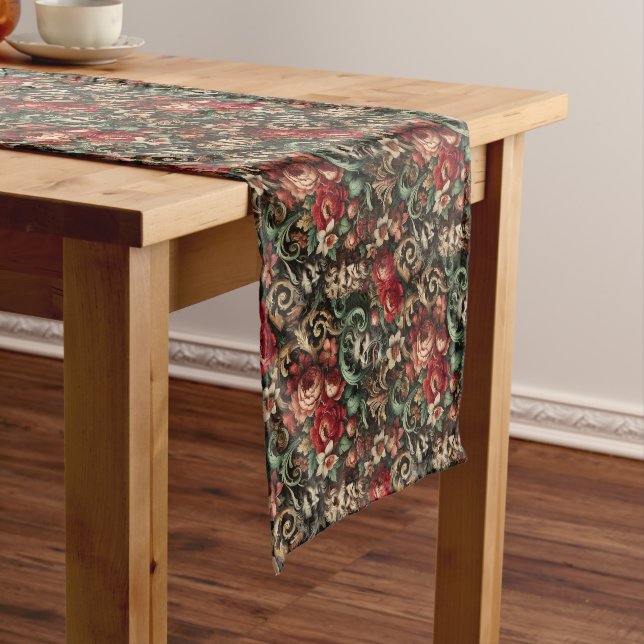 The Brothers Green – Gothic Floral  Short Table Runner (In Situ)