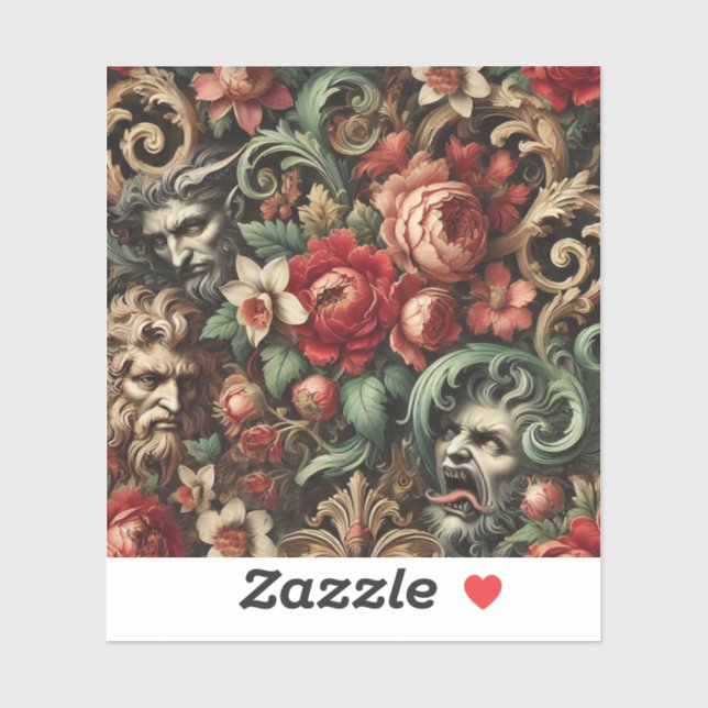 The Brothers Green – Gothic Floral  Sticker (Sheet)