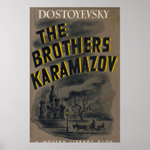 The Brothers Karamazov Dostoevsky vintage book c Poster