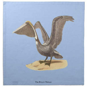 The Brown Pelican (Pelecanus occidentalis) NY Bird Cloth Napkin