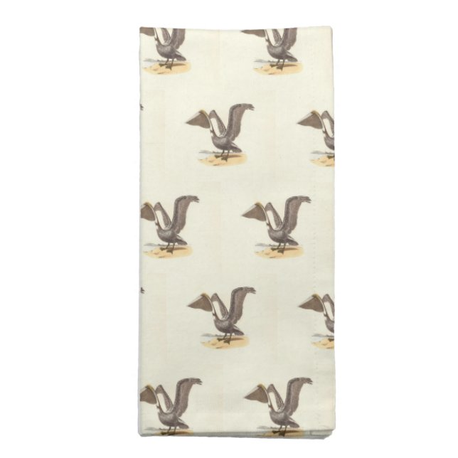 The Brown Pelican (Pelecanus occidentalis) NY Bird Cloth Napkin (Folded)