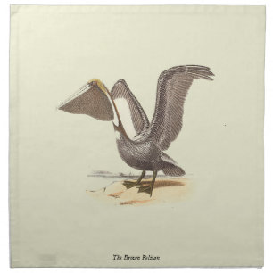 The Brown Pelican (Pelecanus occidentalis) NY Bird Cloth Napkin