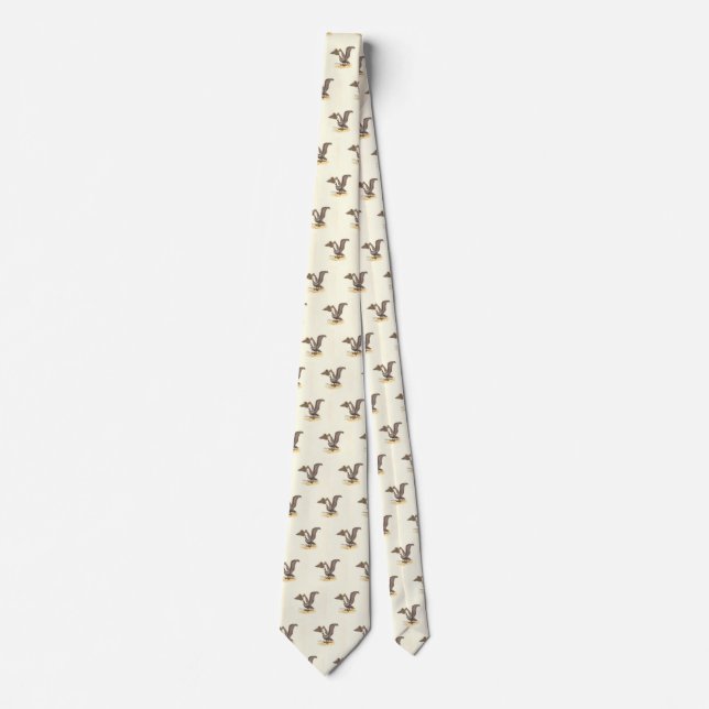 The Brown Pelican (Pelecanus occidentalis) NY Bird Neck Tie (Front)