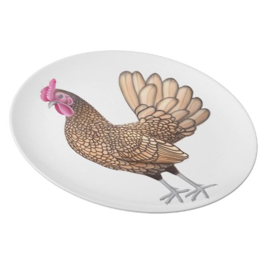The Brown Sebright Bantam Rooster Plate (Right Side)
