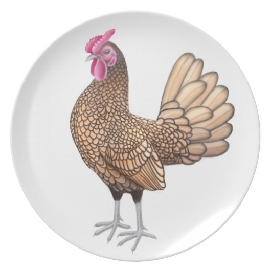 The Brown Sebright Bantam Rooster Plate (Front)