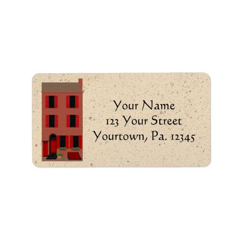 The Brownstone Address Label