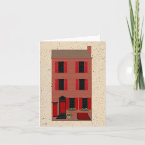 The Brownstone Blank Note Card