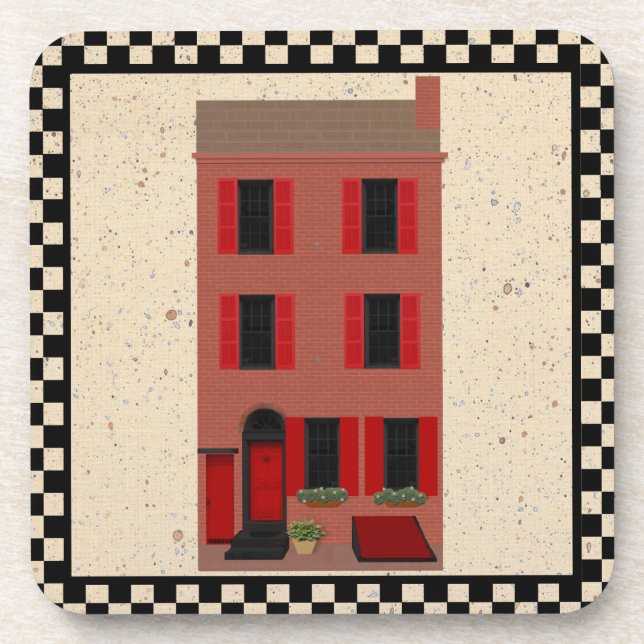 The Brownstone Cork Coaster (Front)