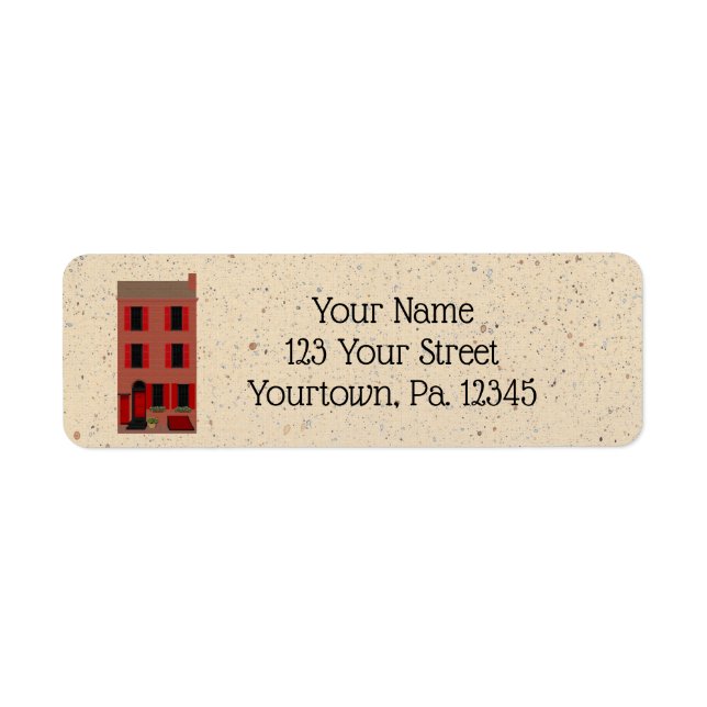 The Brownstone Return Address Label (Front)