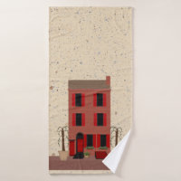 The Brownstone With Potted Trees Towel Set