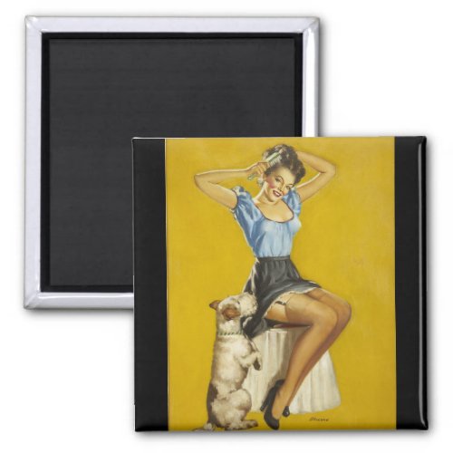 The Brush Off 1943_48 Pin Up Art Magnet