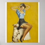The Brush Off 1943-48 Pin Up Art Poster at Zazzle